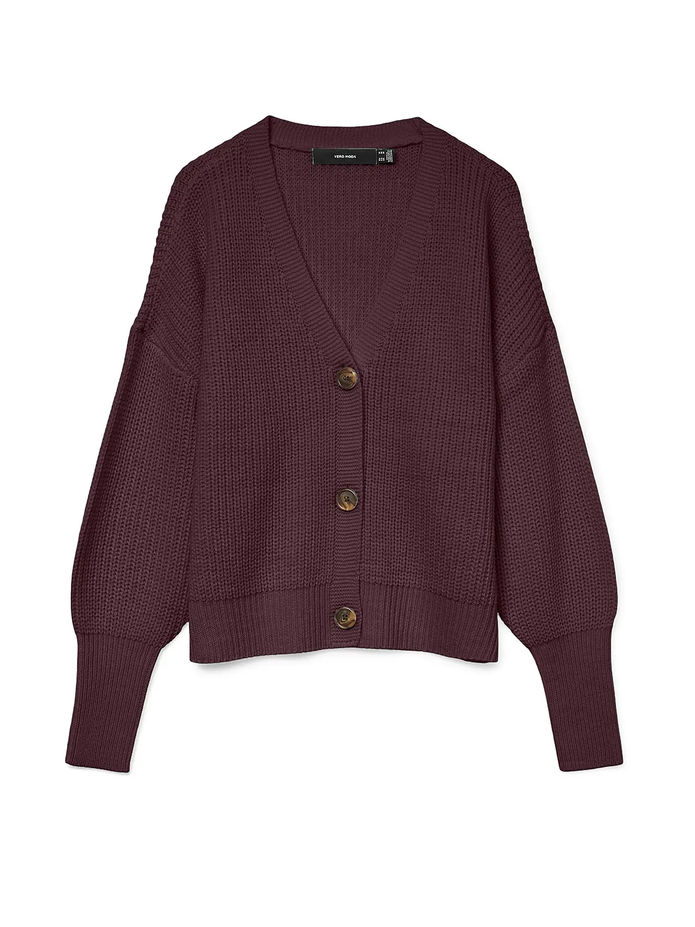 VERO MODA | Cardigan VMLEA | dunkelrot